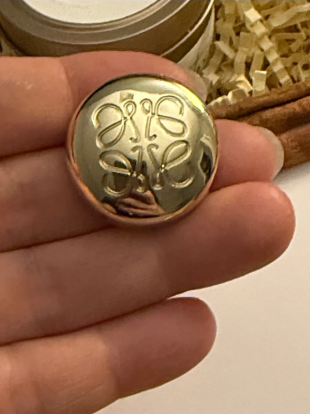 Gold Decorative Round Brooch Accent - Women Accessories